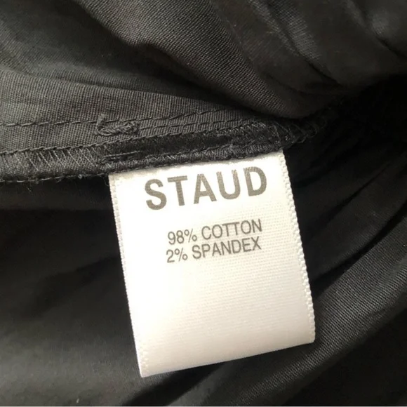 STAUD Black Smocked Blouse with Puff Sleeves - Picture 5 of 5